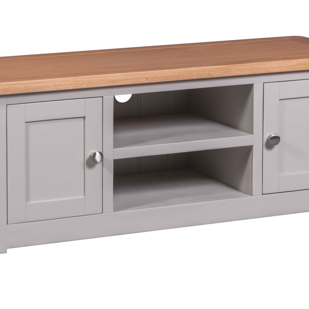 Diamond Grey Painted 2 Door TV Cabinet