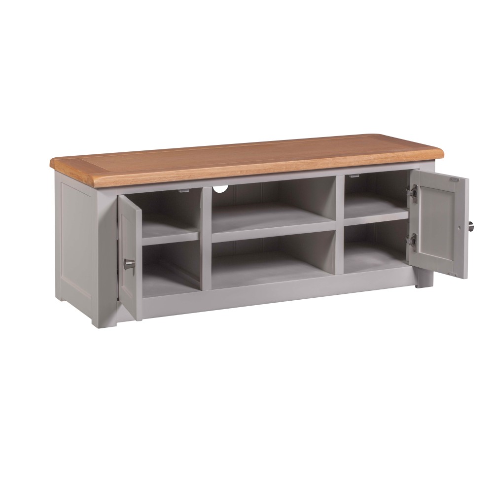 Diamond Grey Painted 2 Door TV Cabinet