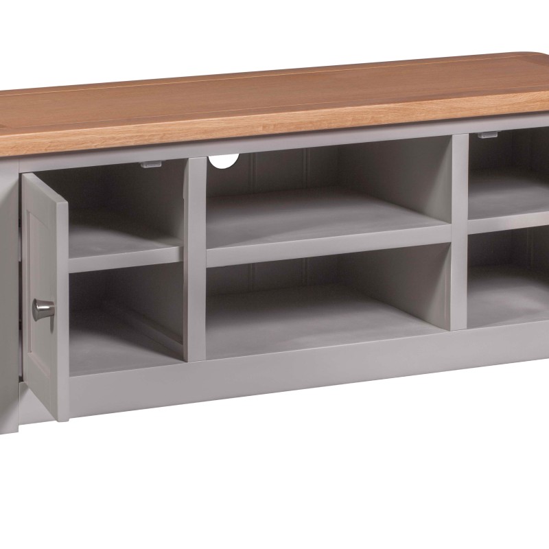 Diamond Grey Painted 2 Door TV Cabinet