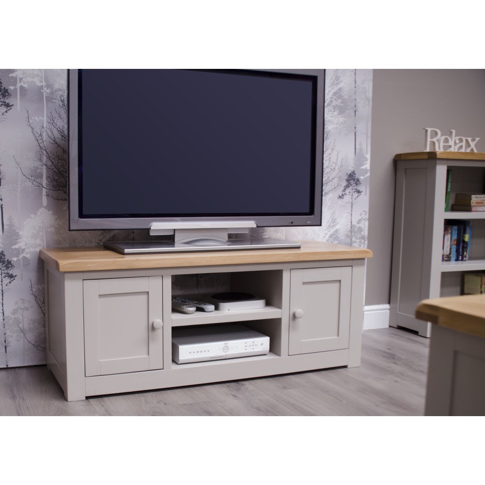 Diamond Grey Painted 2 Door TV Cabinet