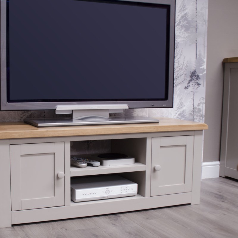 Diamond Grey Painted 2 Door TV Cabinet