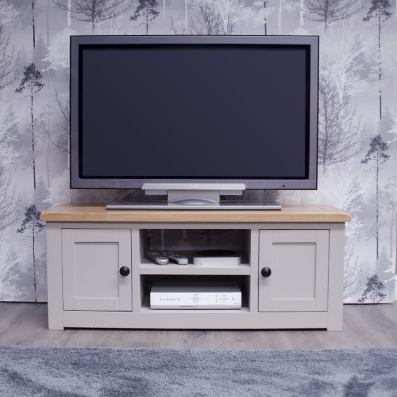Diamond Grey Painted 2 Door TV Cabinet