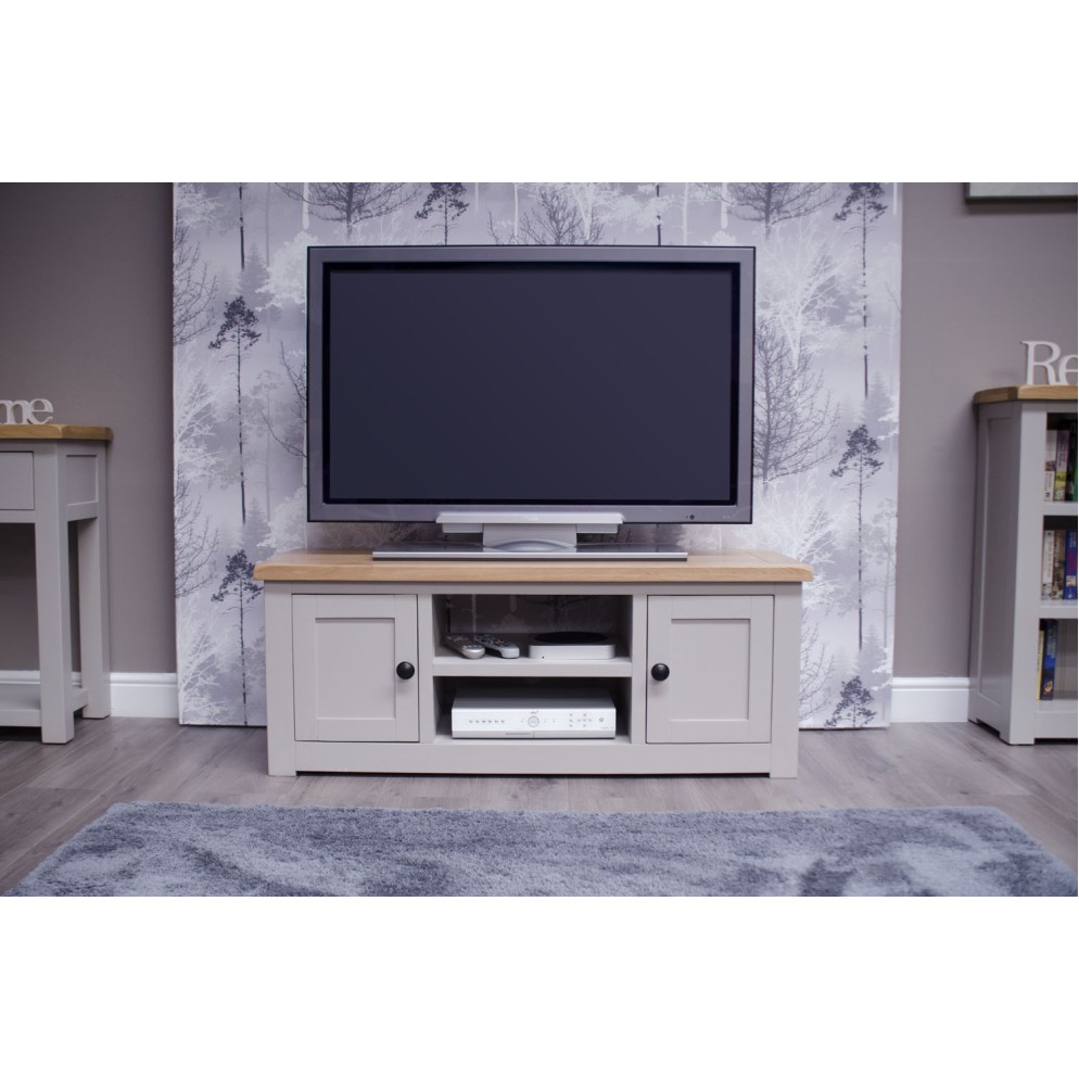 Diamond Grey Painted 2 Door TV Cabinet