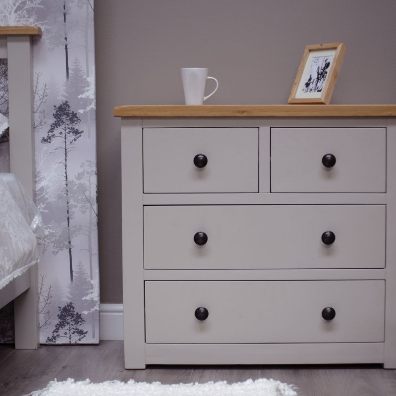 Diamond Grey Painted 2 + 2 Chest of Drawers