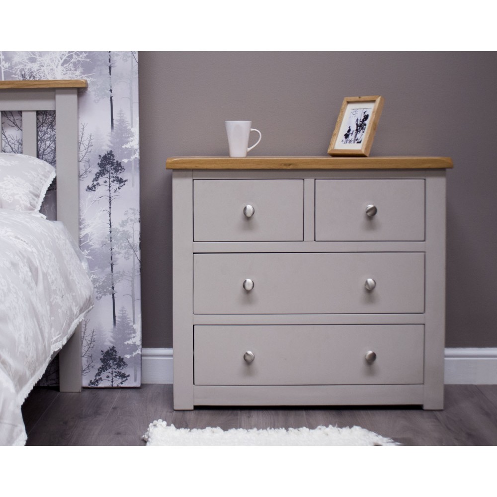 Diamond Grey Painted 2 + 2 Chest of Drawers