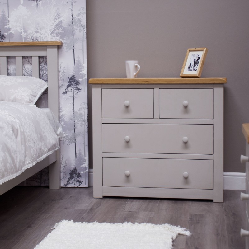 Diamond Grey Painted 2 + 2 Chest of Drawers