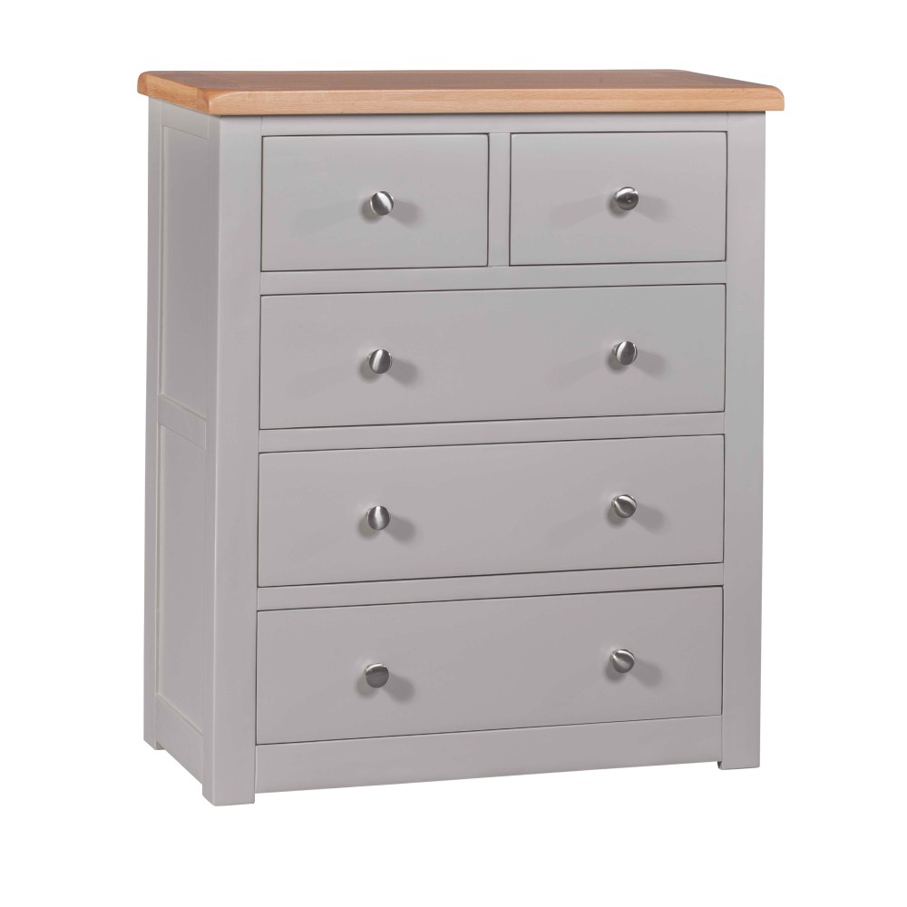 Diamond Grey Painted 2 over 3 Chest of Drawers