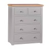 Diamond Grey Painted 2 over 3 Chest of Drawers
