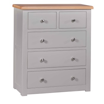 Diamond Grey Painted 2 over 3 Chest of Drawers