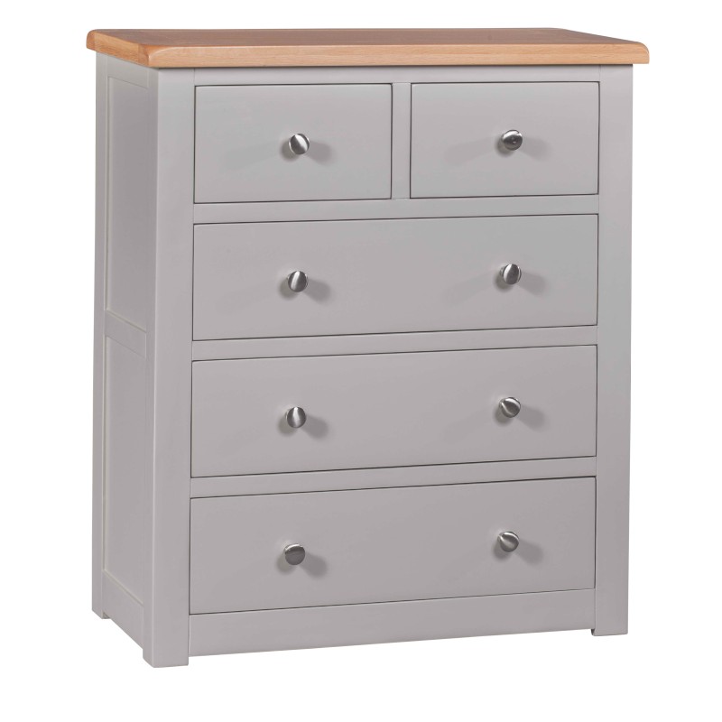 Diamond Grey Painted 2 over 3 Chest of Drawers
