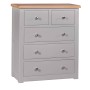 Diamond Grey Painted 2 over 3 Chest of Drawers