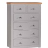 Diamond Grey Painted 2 over 4 Chest of Drawers