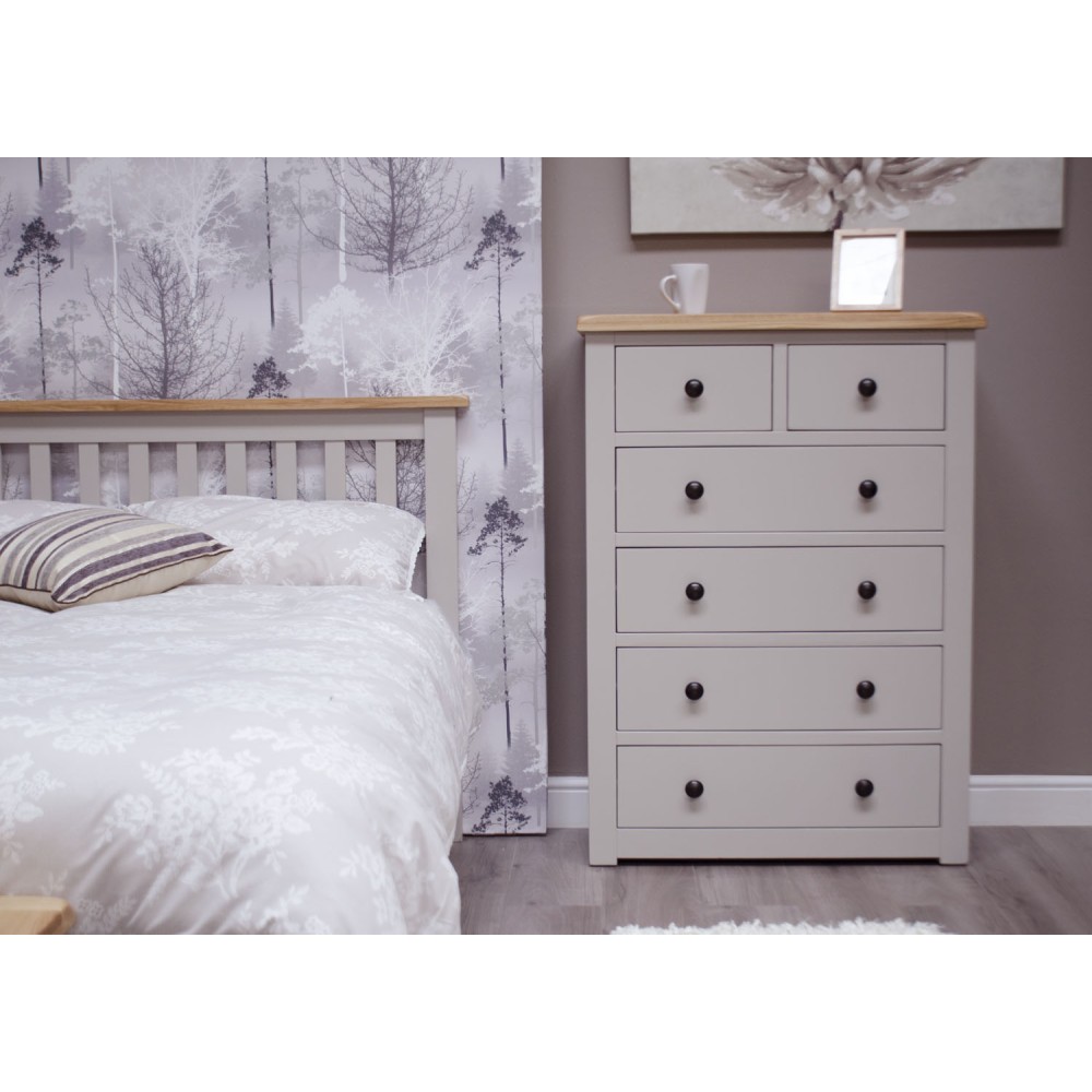 Diamond Grey Painted 2 over 4 Chest of Drawers