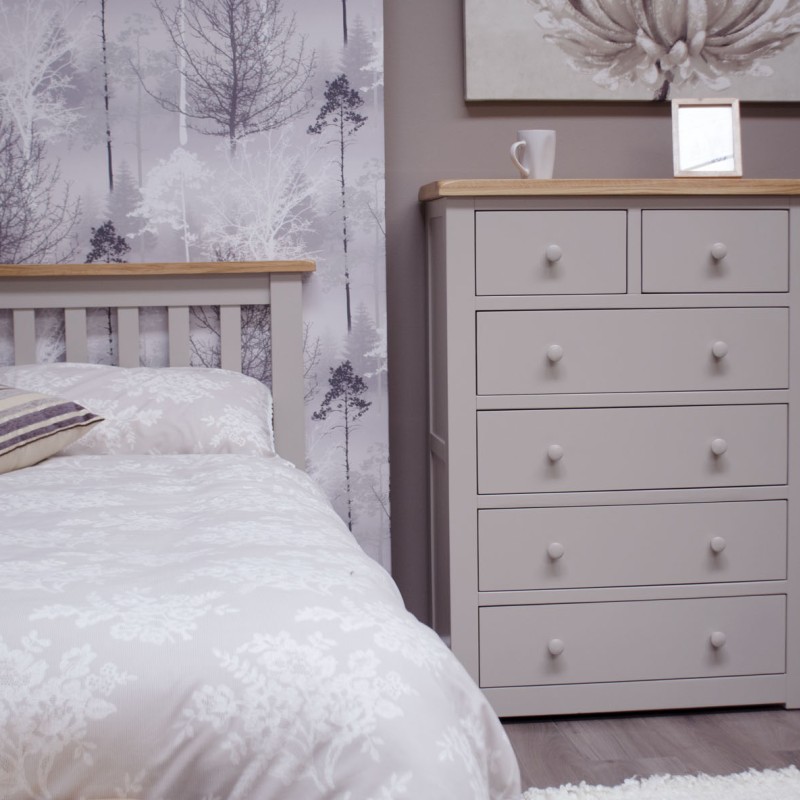 Diamond Grey Painted 2 over 4 Chest of Drawers