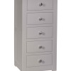 Diamond Grey Painted 5 Drawer Tallboy Chest of Drawers