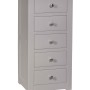 Diamond Grey Painted 5 Drawer Tallboy Chest of Drawers