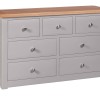 Diamond Grey Painted 7 Drawer Multi Chest