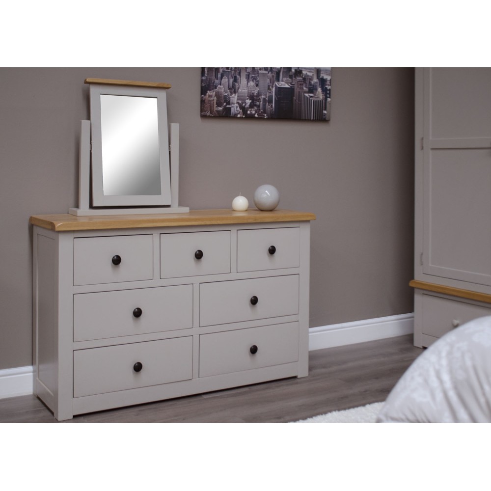Diamond Grey Painted 7 Drawer Multi Chest