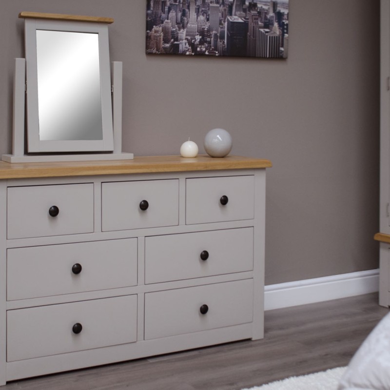 Diamond Grey Painted 7 Drawer Multi Chest