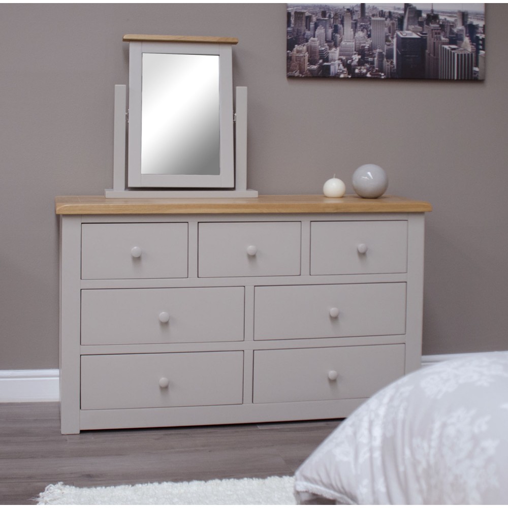 Diamond Grey Painted 7 Drawer Multi Chest