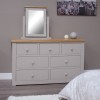 Diamond Grey Painted 7 Drawer Multi Chest
