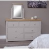Diamond Grey Painted 7 Drawer Multi Chest