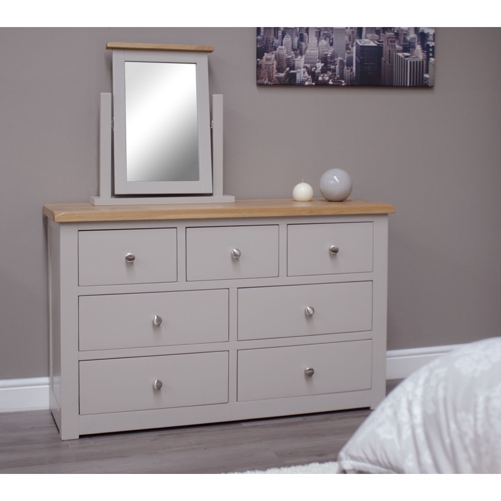 Diamond Grey Painted 7 Drawer Multi Chest