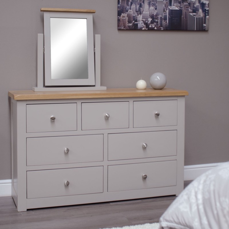Diamond Grey Painted 7 Drawer Multi Chest