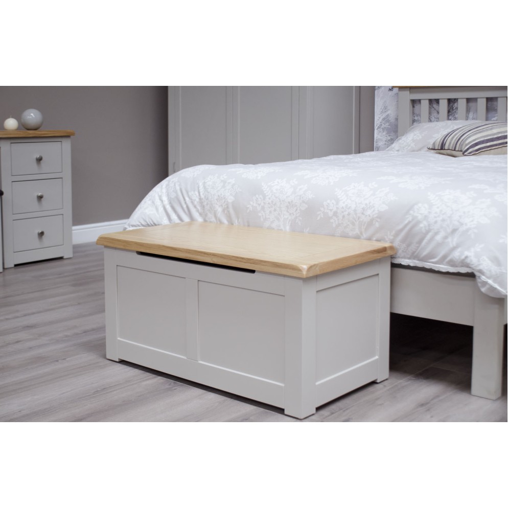 Diamond Grey Painted Blanket Box