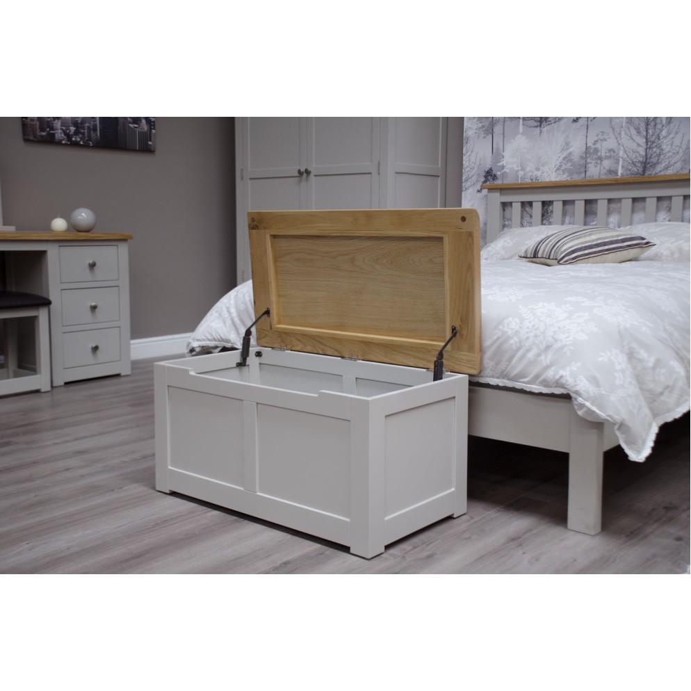 Diamond Grey Painted Blanket Box