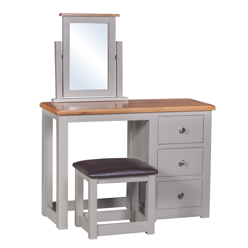 Diamond Grey Painted Dressing Table & Stool