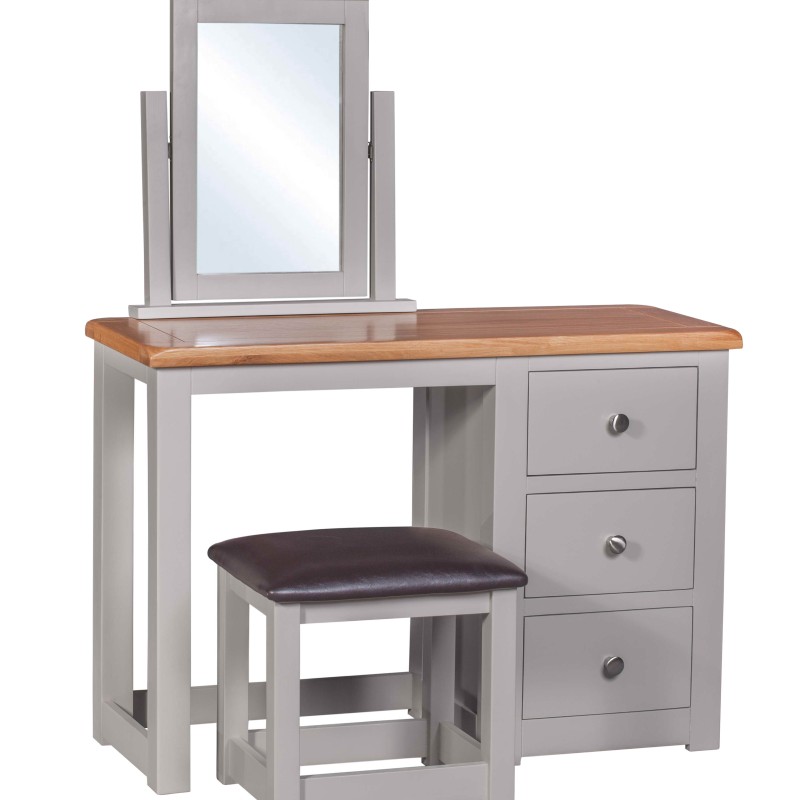 Diamond Grey Painted Dressing Table & Stool