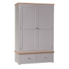 Diamond Grey Painted Gents Double Wardrobe
