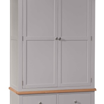 Diamond Grey Painted Gents Double Wardrobe