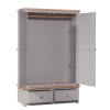 Diamond Grey Painted Gents Double Wardrobe