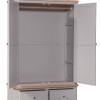 Diamond Grey Painted Gents Double Wardrobe