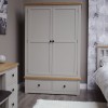 Diamond Grey Painted Gents Double Wardrobe