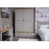 Diamond Grey Painted Gents Double Wardrobe