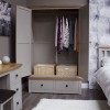 Diamond Grey Painted Gents Double Wardrobe