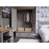 Diamond Grey Painted Gents Double Wardrobe