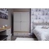 Diamond Grey Painted Gents Double Wardrobe