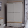 Diamond Grey Painted Gents Double Wardrobe