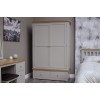 Diamond Grey Painted Gents Double Wardrobe