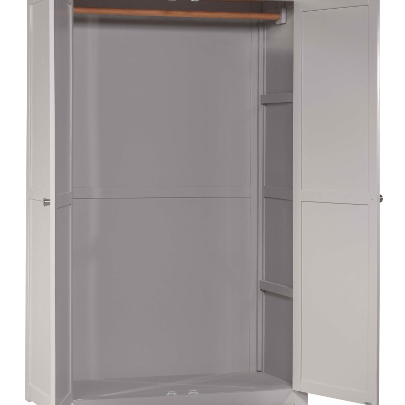 Diamond Grey Painted Ladies Double Wardrobe