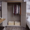 Diamond Grey Painted Ladies Double Wardrobe
