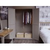 Diamond Grey Painted Ladies Double Wardrobe