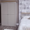 Diamond Grey Painted Ladies Double Wardrobe