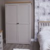 Diamond Grey Painted Ladies Double Wardrobe