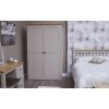 Diamond Grey Painted Ladies Double Wardrobe