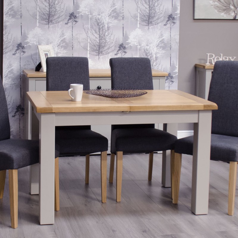 Diamond Grey Painted Small Extending Dining Table